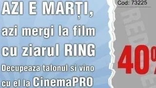 Daca e marti, ai 40% reducere la CinemaPRO